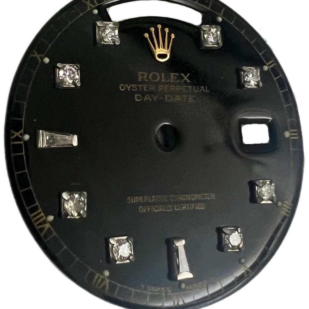 36mm Rolex Day Date Presidential Black Diamond Dial